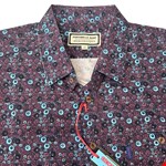 Portobello Road NN5509 S/S Shirt - burgundy